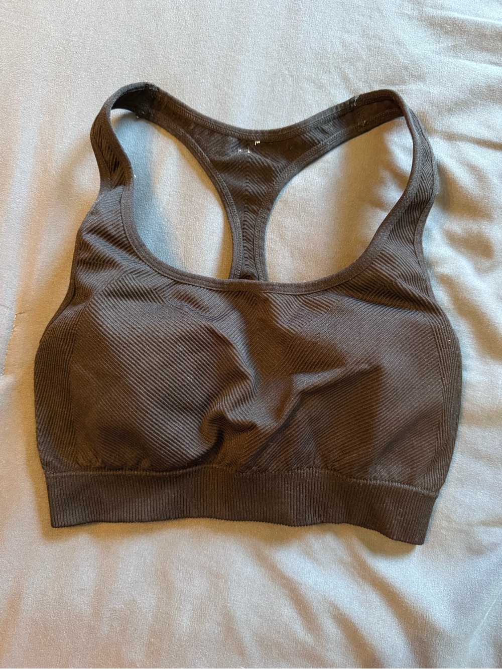 Fabletics Seamless Racerback Sports Bra - Black